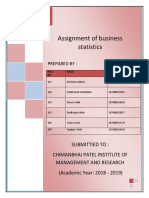 Assignment of Business Statistics: Prepared by