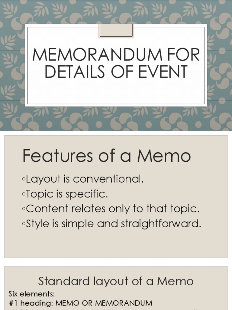 Memo Writing Guide and Example | PDF