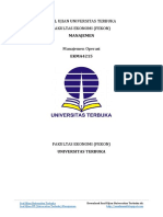 Soal Ujian UT Manajemen EKMA4215 Manajemen Operasi PDF