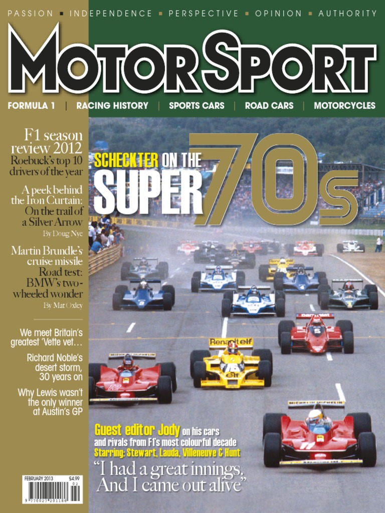 Motorsport February 13 Formula One Open Wheel Racing