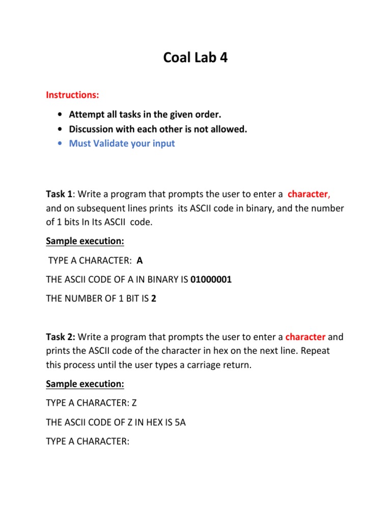 ASCII Code Conversion Programs | PDF | Teaching Methods & Materials ...