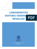 Lineamientos Dal Sistema General de Regalias ALcaldia Mayor de BOGOTÁ PDF