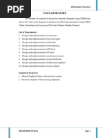 Vlsi Laboratory: List of Experiments