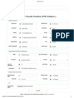 Application Form For Facullty Positions (PHD Holdesrs) : Middle Name