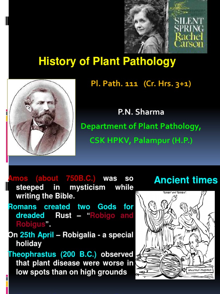 Lect. 3 PL Path 111 History of Plant Pathology PDF PDF Plant Pathology Plant Virus