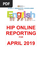 HIP Online Reporting Template April 2019 SK