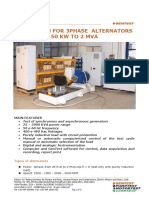 Test Bench For 3phase Alternators 50 KW To 2 Mva: Main Features