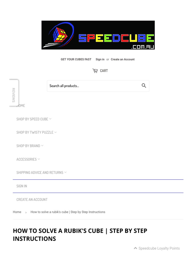 How To Solve A Rubik's Cube - Step by Step Instructions | PDF | Puzzles ...