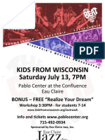 Kids From Wisconsin Saturday July 13, 7PM: Pablo Center at The Confluence Eau Claire