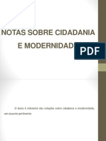 Notas Sobre Cidadania e Modernidade