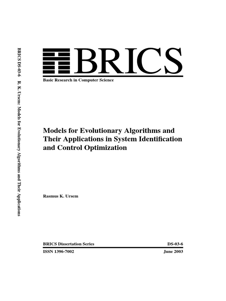 Brics: Models For Evolutionary Algorithms and Their Applications in ...