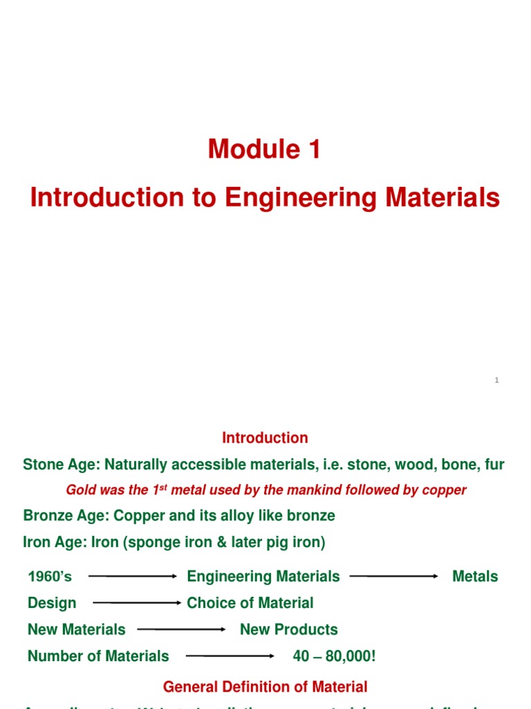 Overview of Engineering Materials | PDF | Ductility | Materials Science