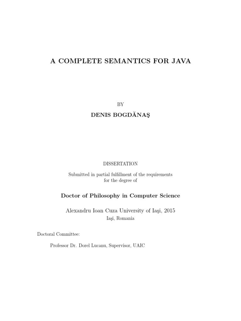 A Complete Semantics Of Javaff Java Virtual Machine Computers