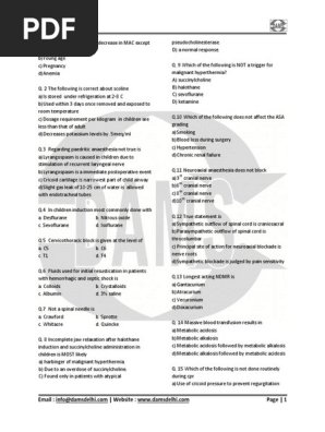 Mcqs in Regional Anaesthesia and Pain Therapy (MasterPass