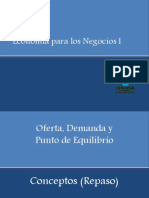 Material de Repaso Demanda, Oferta y Punto de Equilibrio PDF