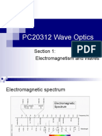 PC20312 Wave Optics: Section 1: Electromagnetism and Waves