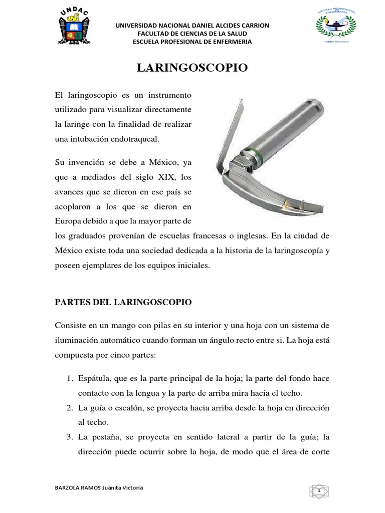 Partes y Funciones del Laringoscopio | PDF | Nervio vago | Anatomia animal