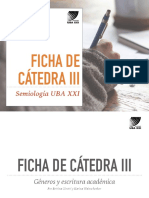 Los Géneros Académicos - Ficha de Cátedra Semiología UBA XXI (2017)