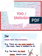 Too much or not enough - common expressions