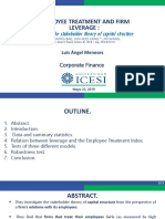 Employee Treatment and Firm Leverage:: A Test of The Stakeholder Theory of Capital Structure