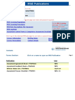 IRSE Publications: IRSE Licensing Procedures (QAQT7002) IRSE Licensing Forms Sample Assessment Questions