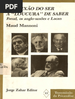 LIVRO - Da Paixão Do Ser à Loucura Do Saber - Maud Manonni
