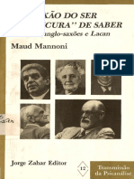 LIVRO - Da Paixão Do Ser À Loucura Do Saber - Maud Manonni