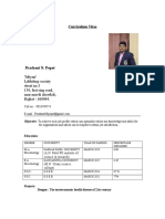 CV Prashant Popat Academic