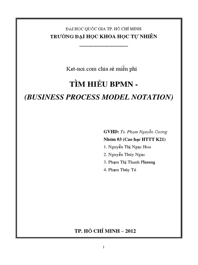 Tim Hieu BPMN Business Process Model Notation | PDF