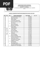 Jadwal Praktikum Tahap 1