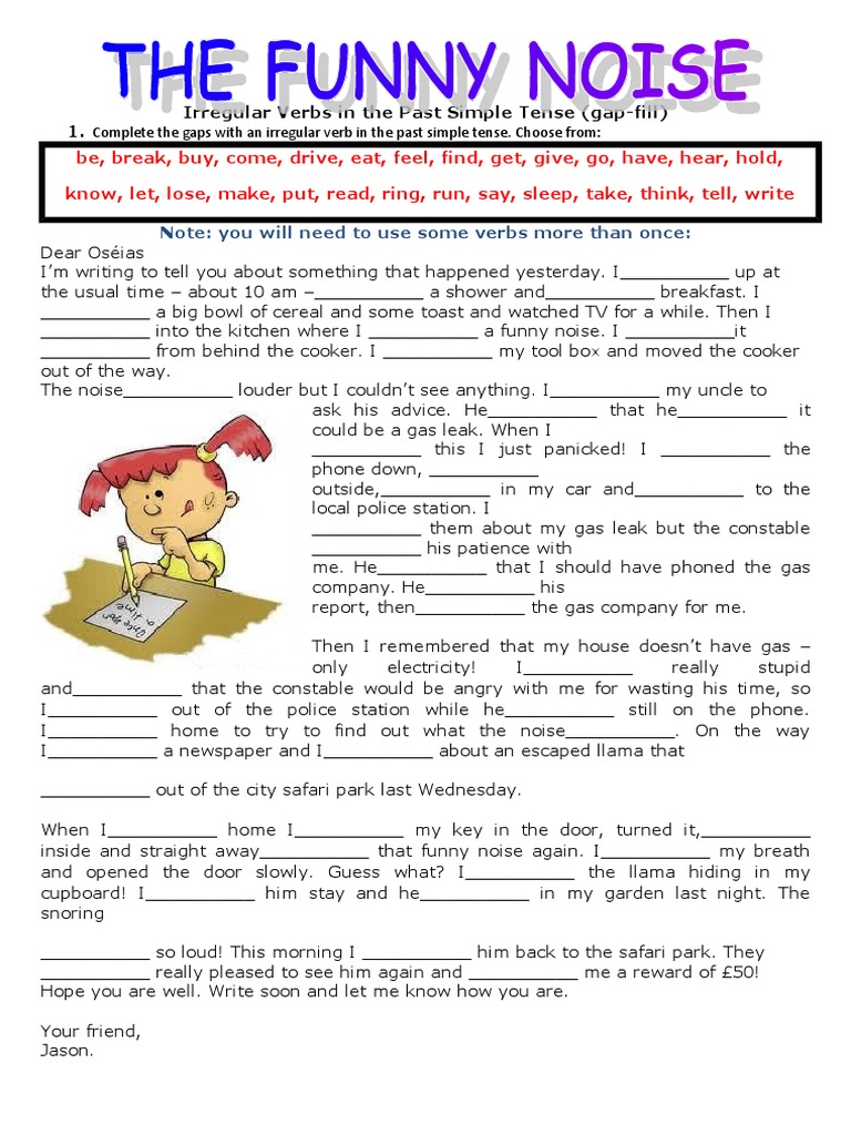 Past Simple Tense Filling In The Gaps Using The Ve Fun Activities Games Reading Comprehension Exercis 13368 Pdf William Shakespeare Theatre