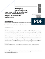 Are Parents Identifying Positive Aspects To Parenting Their Child With An Intellectual Disability or Are They Just Coping? A Qualitative Exploration