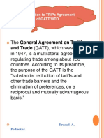 And Trade (Gatt), Which Was Signed: Introduction To Trips Agreement of Gatt/Wto