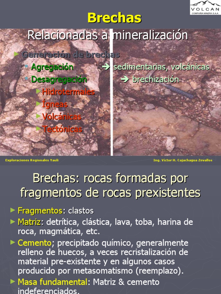 Clasificación de Brechas en Geología | PDF | Vulcanología | Rocas