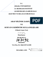 Belağat, Arap Dilinde ZARFLAR Ve Kur'an-I Kerim'de Kullanılışları-160s-Tez, Mevlüt Kula - DNŞ - Halit Zevalsız-1999, Marmara Üni