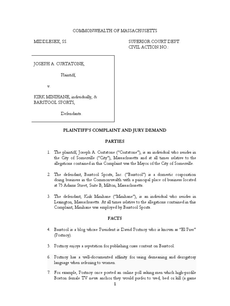 Plaintiff'S Complaint and Jury Demand Parties | PDF | Damages | Complaint