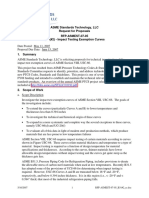 ASME Standards Technology, LLC Request For Proposals RFP-ASMEST-07-05 B31 (#2) - Impact Testing Exemption Curves