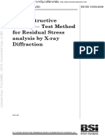 BS en 15305-2008 Non-Destructive Testing — Test Method for Residual Stress Analysis by X-ray Diffraction
