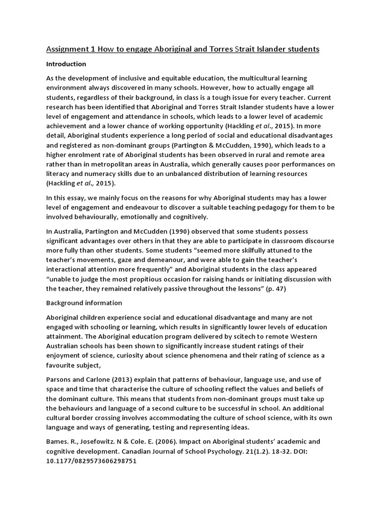 Engaging Aboriginal Students in Education | PDF | Inclusion (Education ...