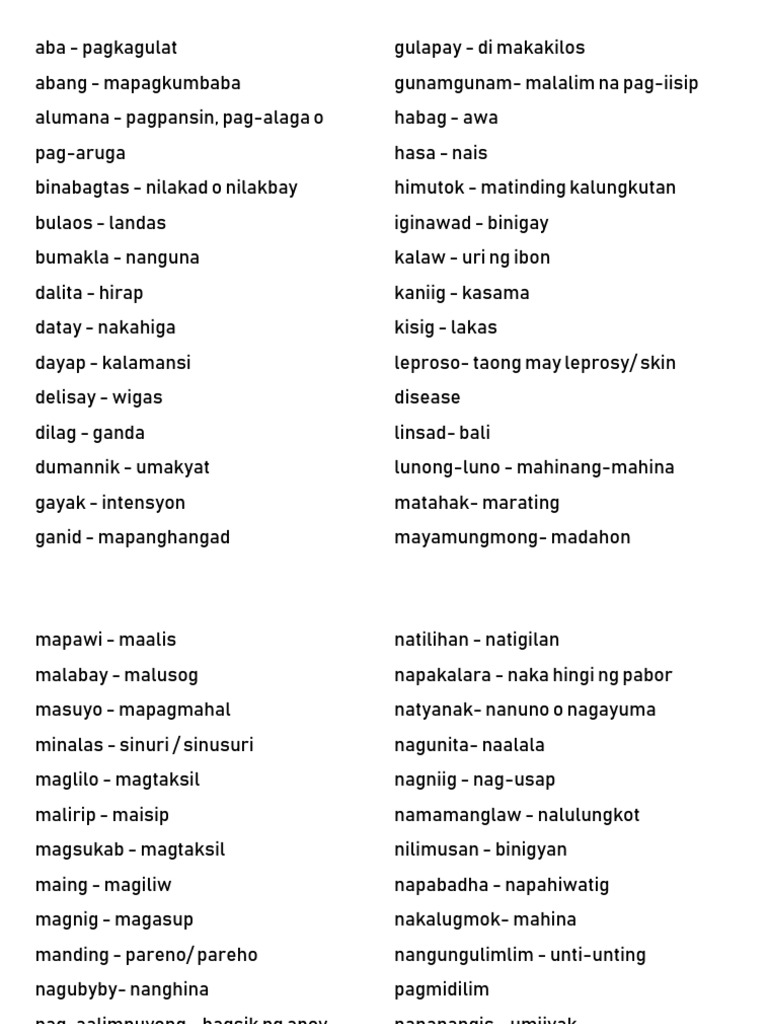 Filipino Dictionary Actual PDF