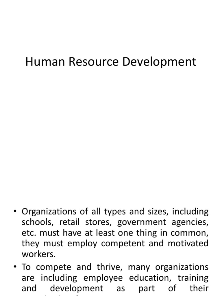 HRD Basic Presentation | PDF | Human Resource Management | Human Resources
