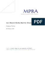 Are Biased Media Bad For Democracy?: Munich Personal Repec Archive