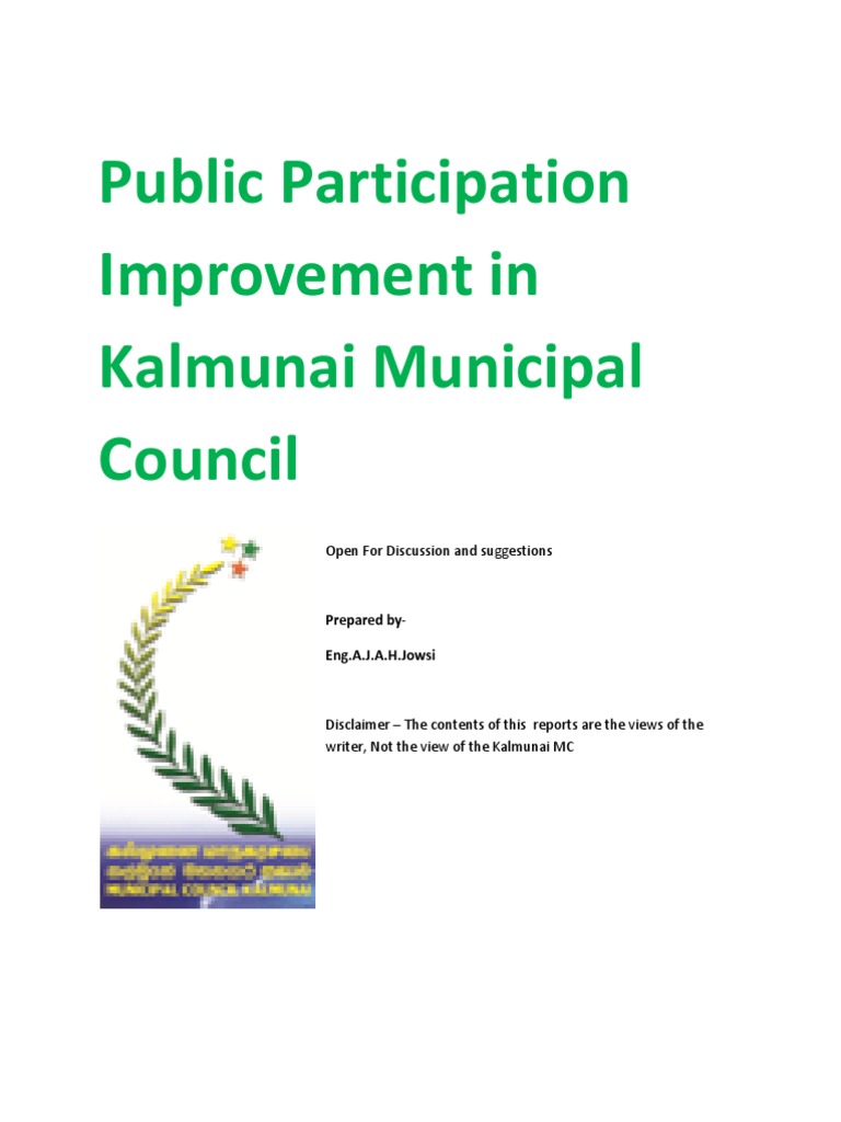 Public participation in local government transparency initiatives