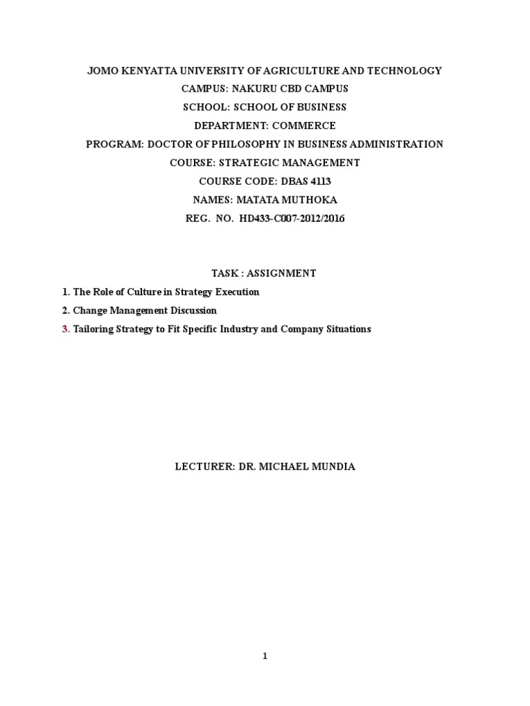 PhD Strategic Management Guide | PDF | Organizational Culture ...