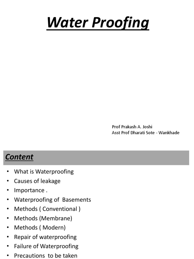 Basement Waterproofing Methods Explained | PDF | Asphalt | Relative ...