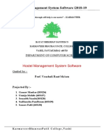 Hostel Management System Software Project