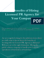 Take Benefits of Hiring Licensed PR Agency For Your Company