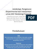 Entomotoksikologi, Pengaturan Eksperimental Dan Interpretasi Untuk Ahli Forensik