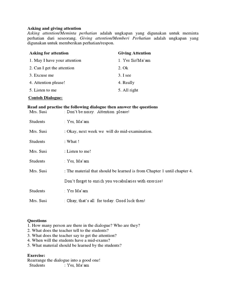 Contoh Dialog Asking Opinion / 10 Contoh Dialog Asking And