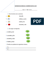 Evaluacion de Matematicas Segundo Basico